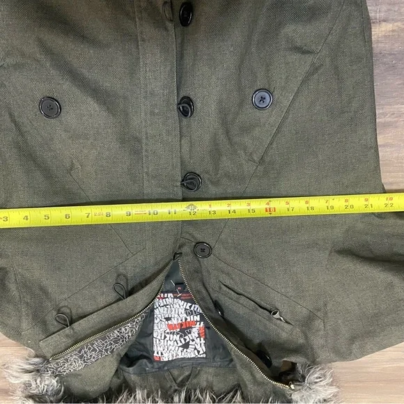 Nikita Dark Green Jacket with Faux Fur Hood - Picture 7 of 11